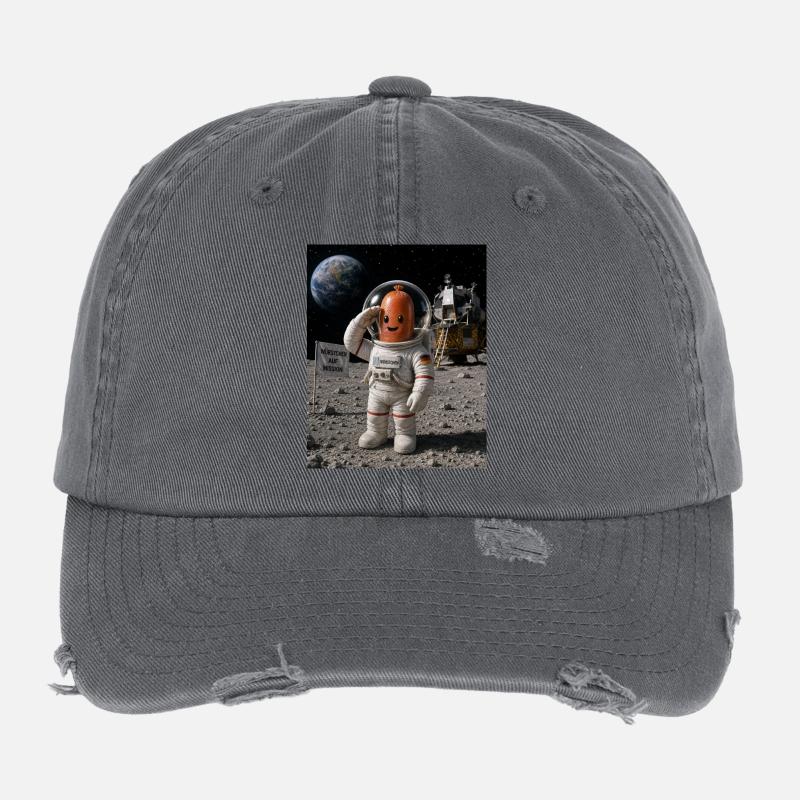 Astronaut Würstchen 2 Flexfit Vintage Destroyed Cap