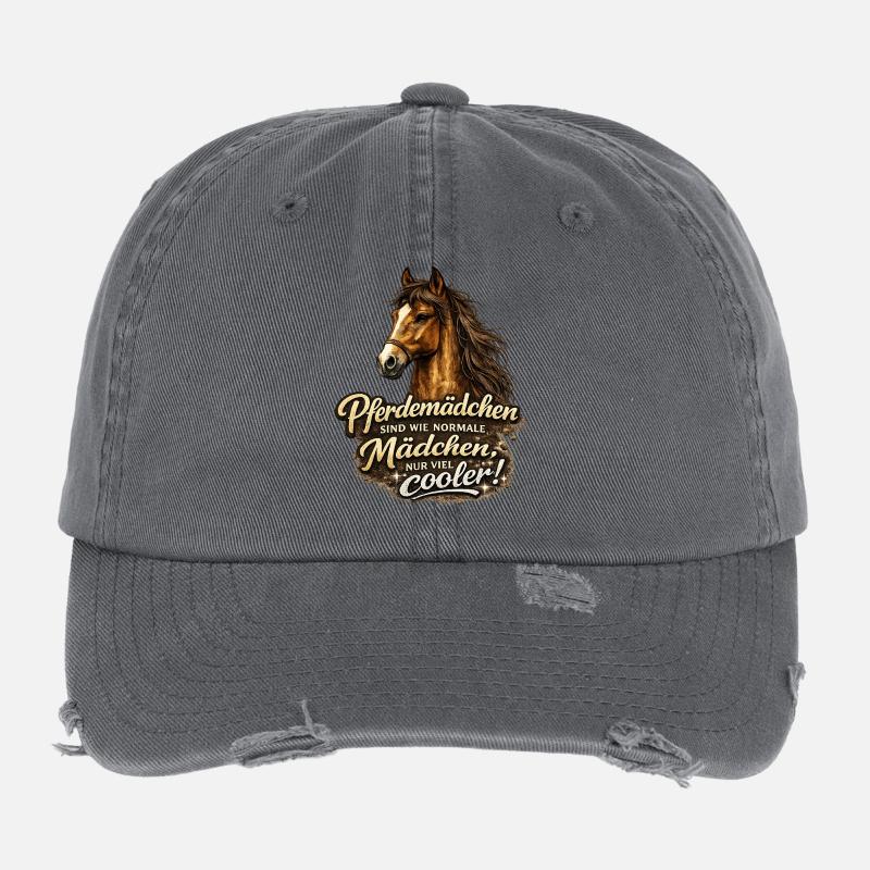 Pferdemädchen Viel Cooler Flexfit Vintage Destroyed Cap
