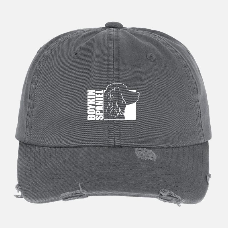 Boykin Spaniel Profile Dog Dog Wilsigns Flexfit Vintage Destroyed Cap