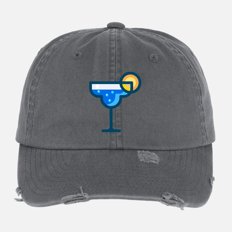 martini Cocktail bartender barkeeper bar Flexfit Vintage Destroyed Cap