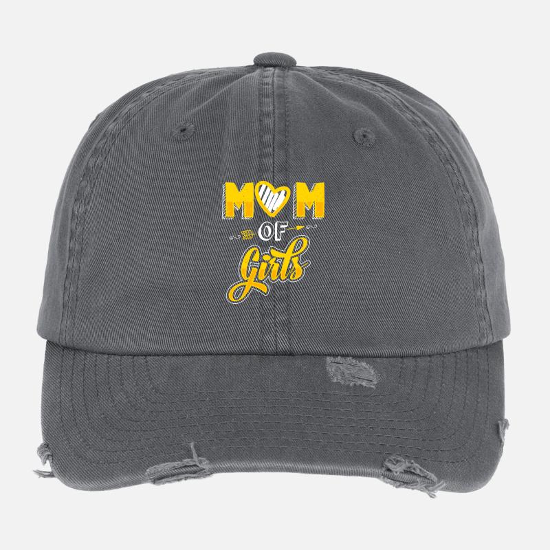 Mutter von Mädchen - Muttertag - Geschenk Flexfit Vintage Destroyed Cap