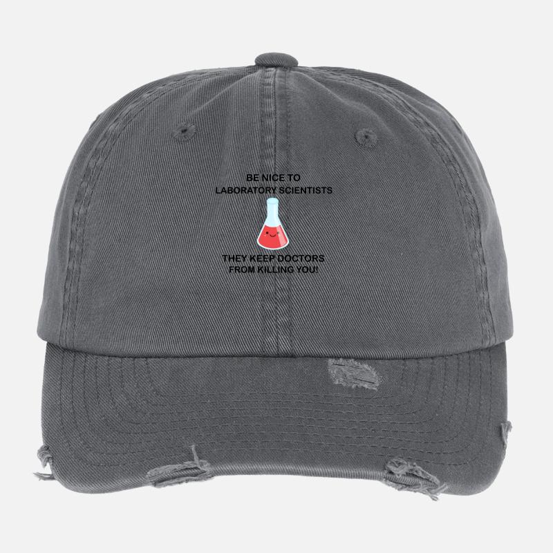 Be nice to laboratory scientists ! Casquette vintage effet usé Flexfit