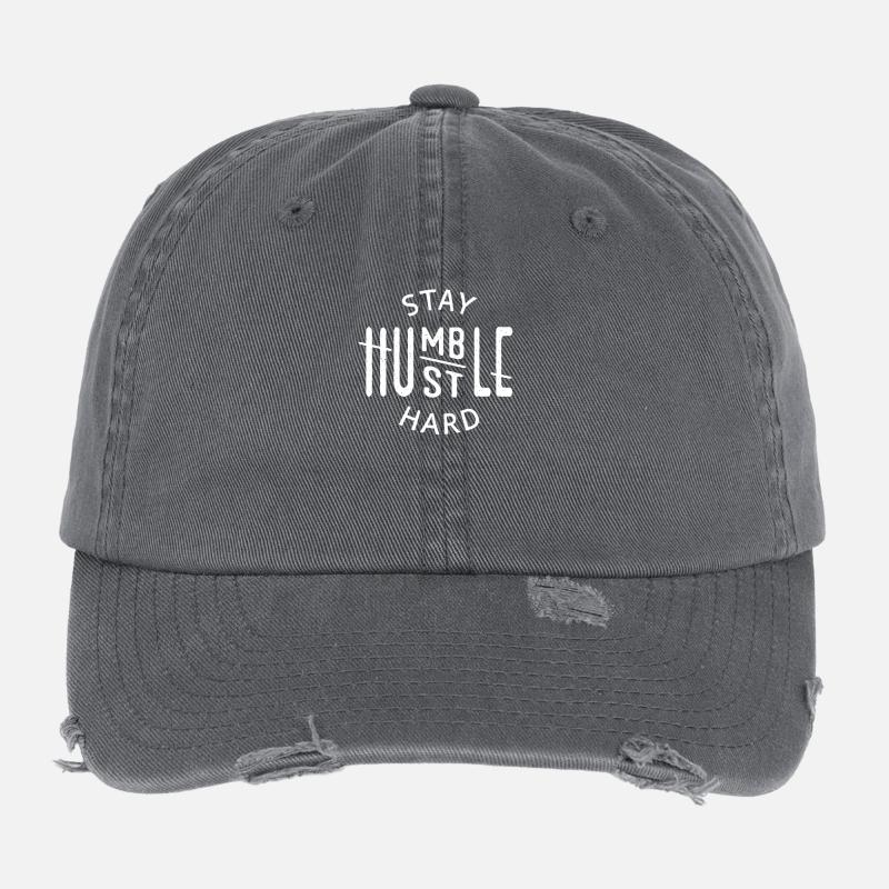 Restez Humble Hustle Dur Casquette vintage effet usé Flexfit
