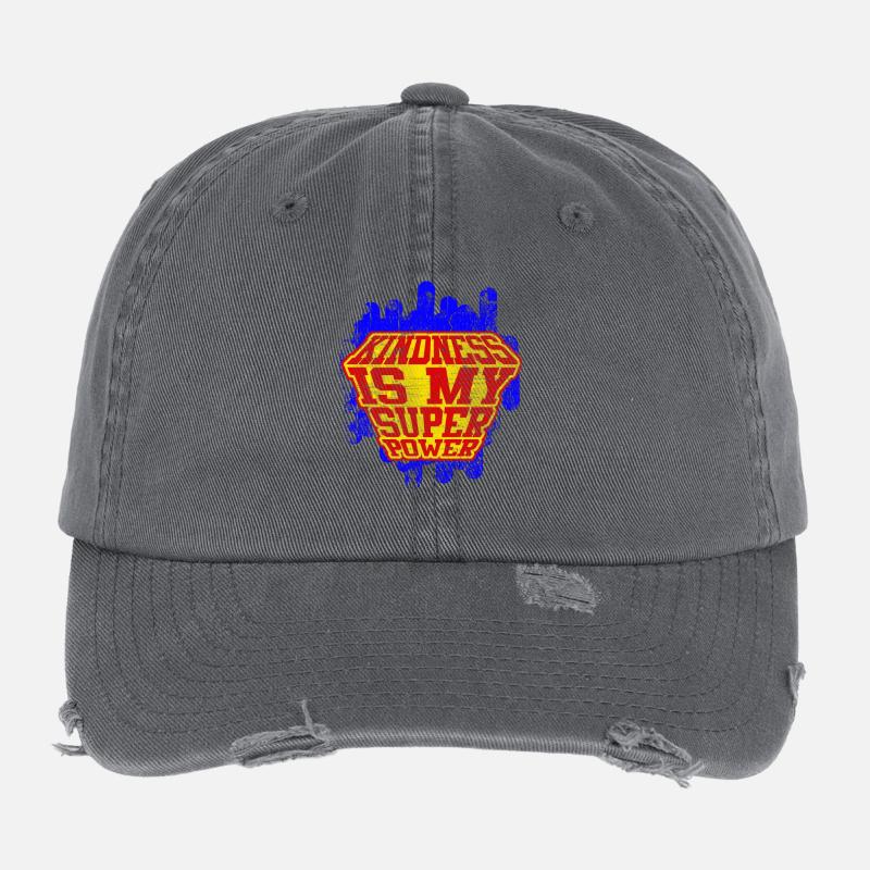 La bonté est ma superpuissance répandre la paix Casquette vintage effet usé Flexfit