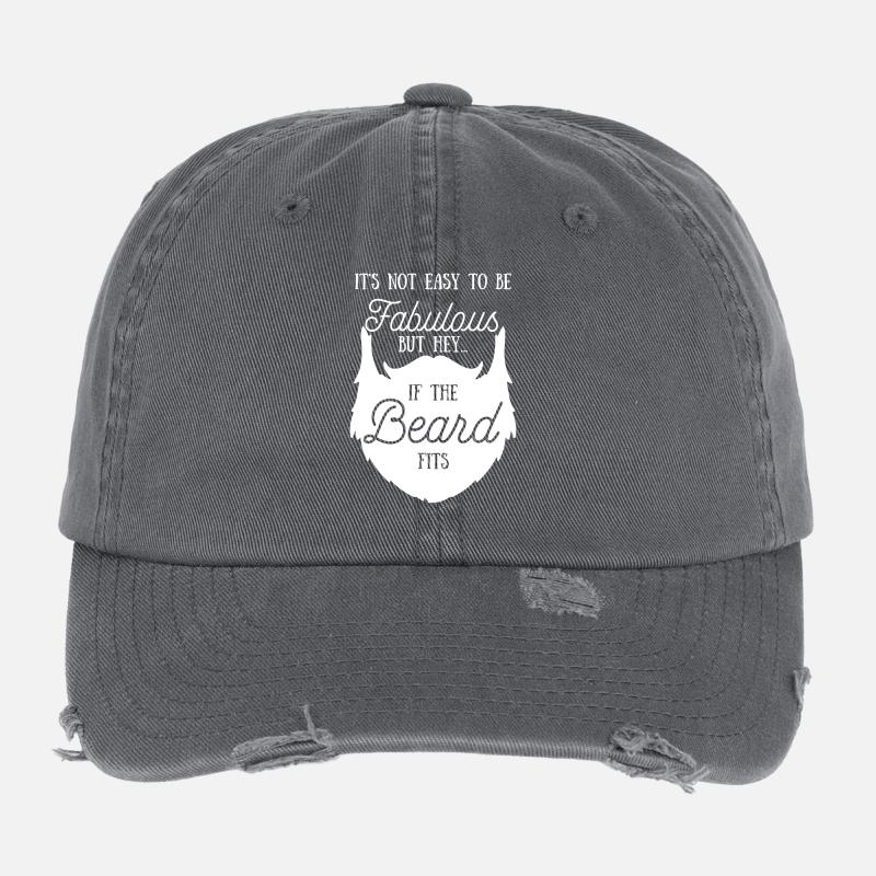 Bart - Bartträger - Bärtig - Bärte - Lustig Flexfit Vintage Destroyed Cap