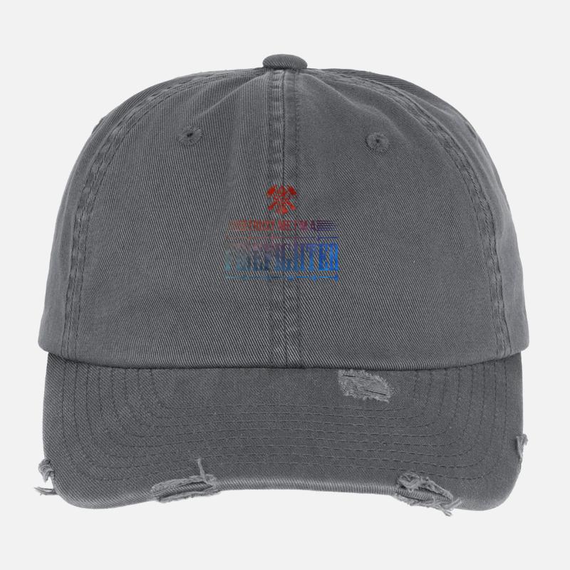 Pompier pompier incendie Sauveur héros aide Casquette vintage effet usé Flexfit