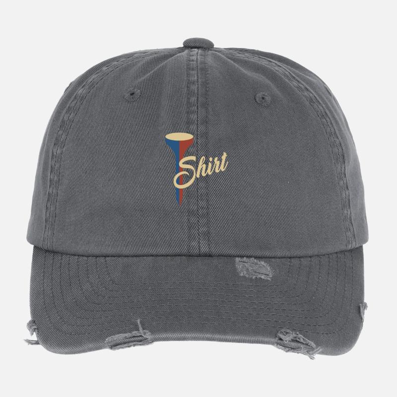 Golf Funny Golf Design Flexfit Vintage Destroyed Cap