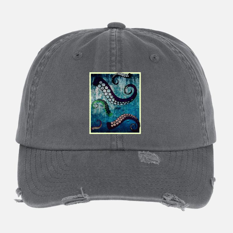 Octopus tentacles Flexfit Vintage Destroyed Cap