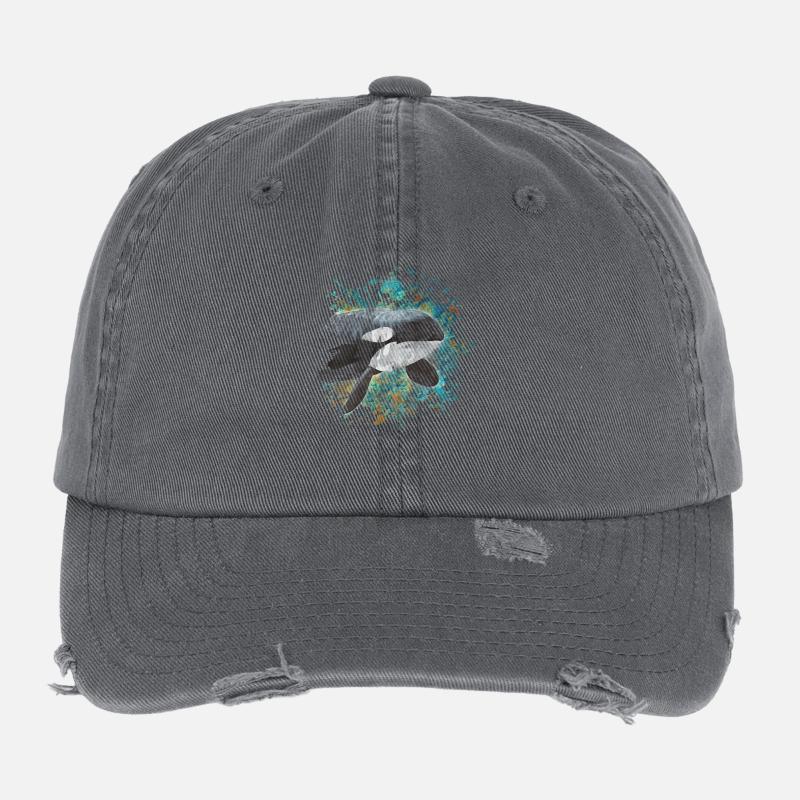 Baleines tueuses Casquette vintage effet usé Flexfit