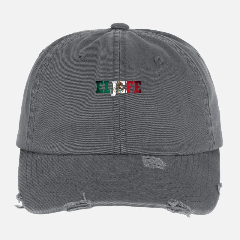 Boss Chef Babo Mexico Mexican Gift Flexfit Vintage Destroyed Cap