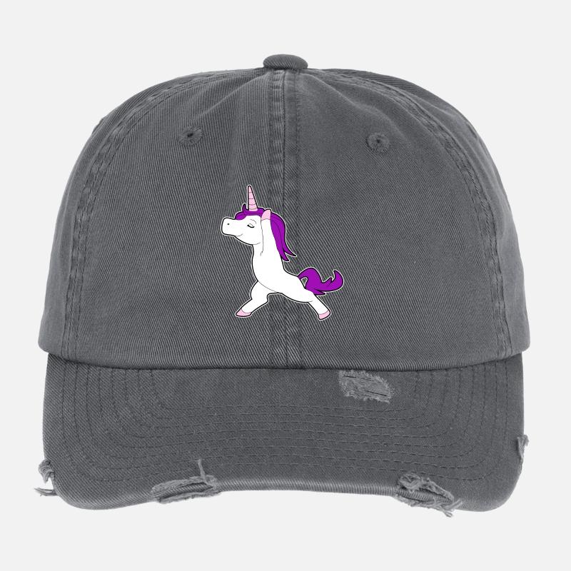 Unicorn chick proudly conceited gift idea Flexfit Vintage Destroyed Cap