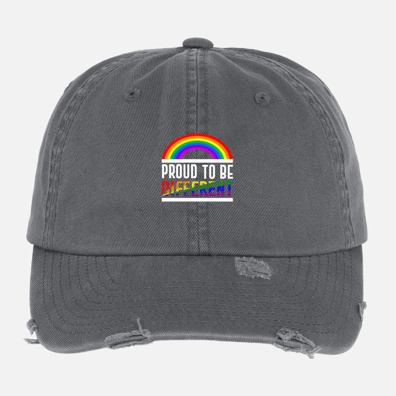 Fier d'être différent Casquette vintage effet usé Flexfit