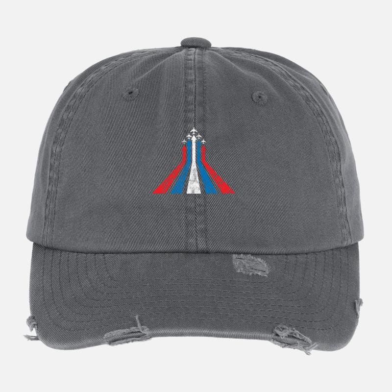Merica Geschenk Amerika 4th July Flugzeug Pilot Flexfit Vintage Destroyed Cap