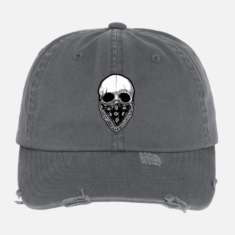 Crâne avec chiffon Casquette vintage effet usé Flexfit