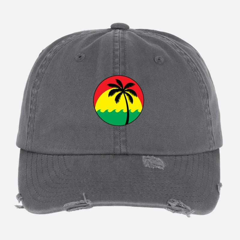 Logo Reggae Casquette vintage effet usé Flexfit