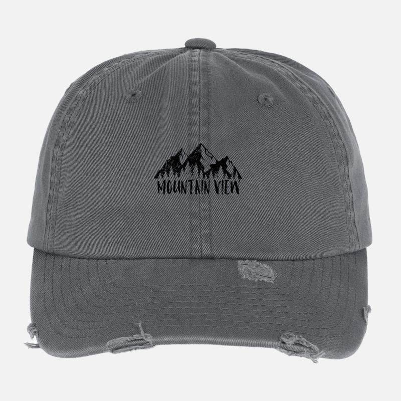 Mountain View - Design for mountain lovers Flexfit Vintage Destroyed Cap
