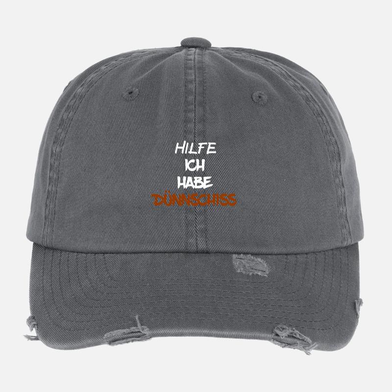 DÜNNSCHISS - STINKER - DURCHFALL - SCHEIßE Flexfit Vintage Destroyed Cap