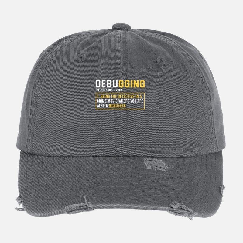 Debugging Programmer Cadeau Casquette vintage effet usé Flexfit
