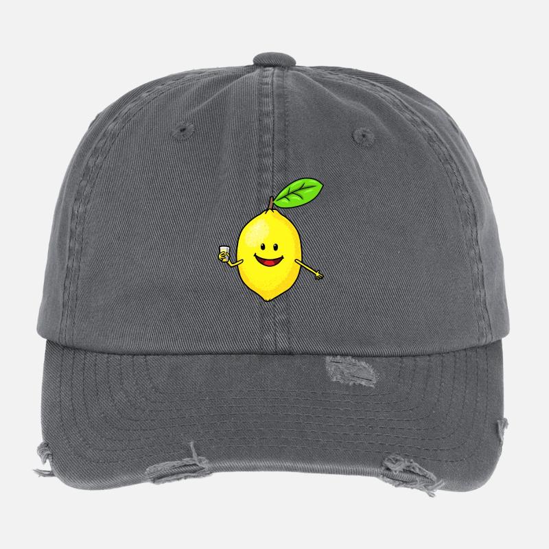 Citrons acides drôles Vitamines saines Saison d’hiver Casquette vintage effet usé Flexfit