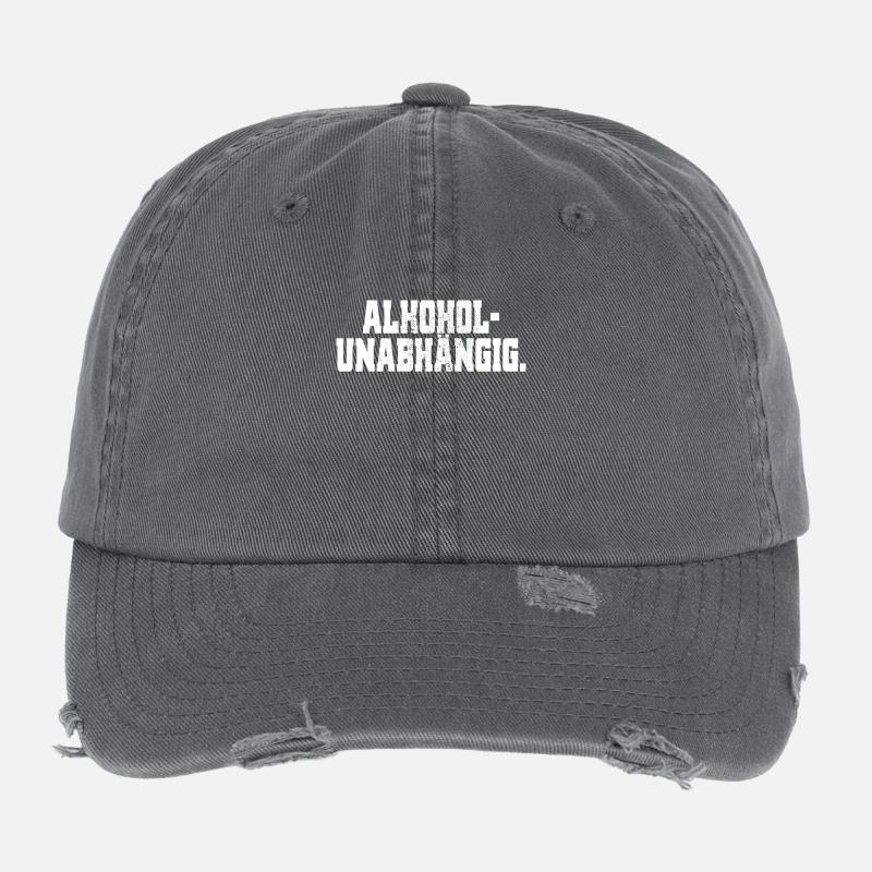 Alcohol-Free Sober Straight Edge Alcohol-Free Flexfit Vintage Destroyed Cap