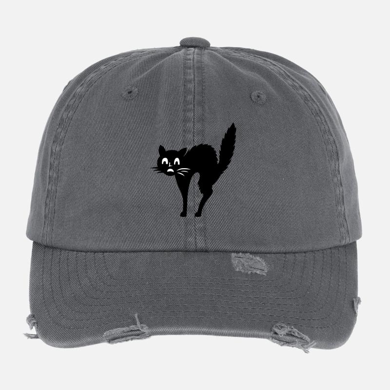Katze Angst Flexfit Vintage Destroyed Cap