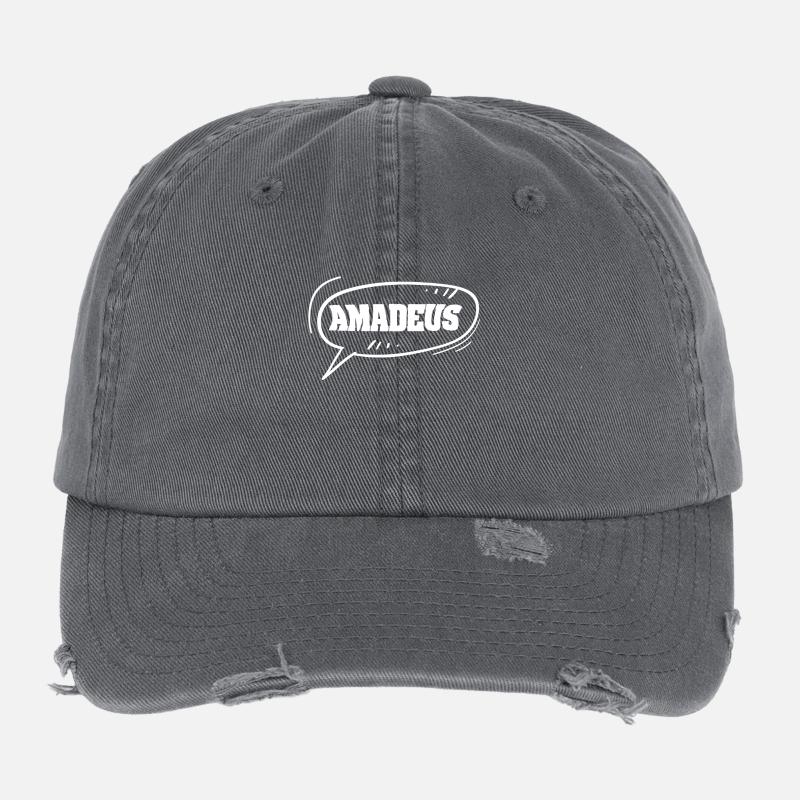 Prénom Amadeus Casquette vintage effet usé Flexfit