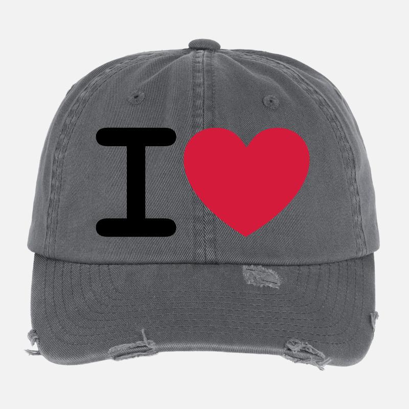 I *heart* Flexfit Vintage Destroyed Cap