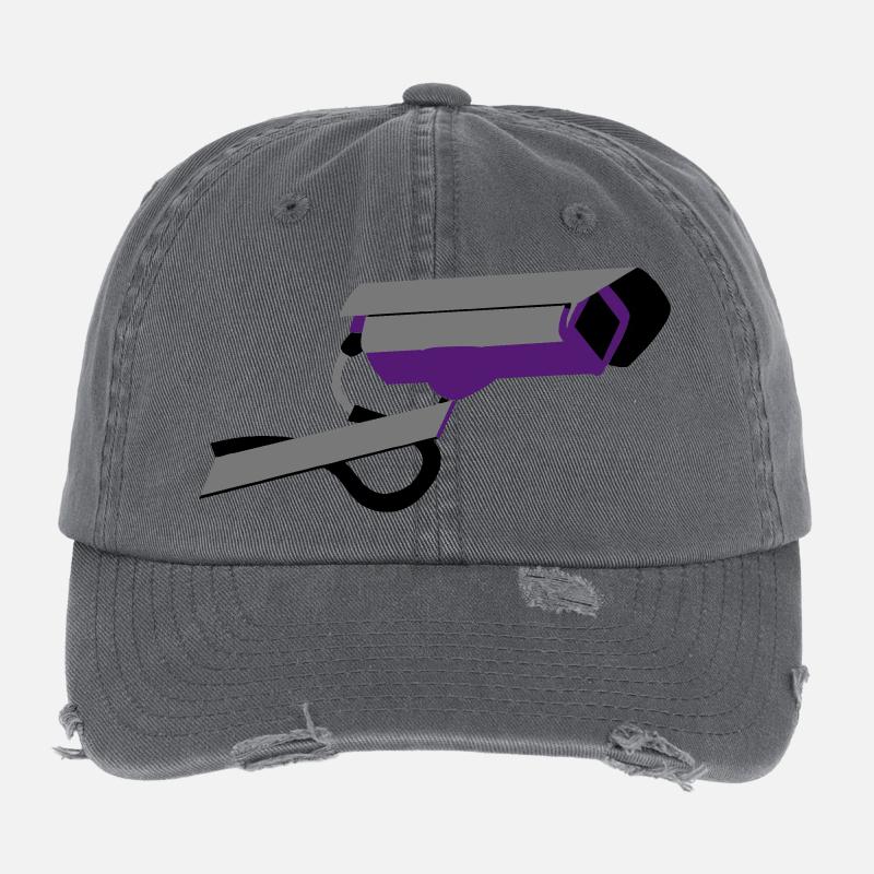 Caméra de sécurité Casquette vintage effet usé Flexfit