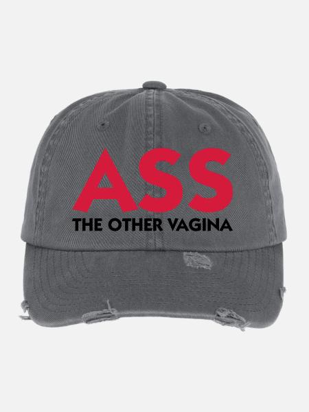 Ass: The other Vagina! - Flexfit Vintage Destroyed Cap - dark grey - Front