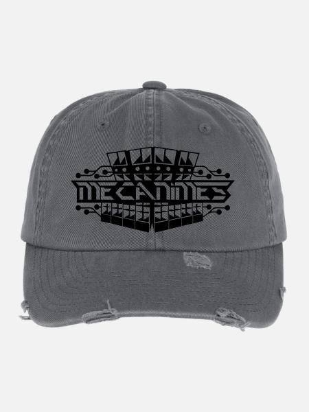 MECHANISMS - Flexfit Vintage Destroyed Cap - dark grey - Front