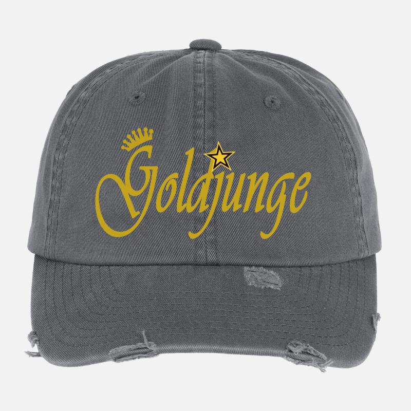 gold young Flexfit Vintage Destroyed Cap