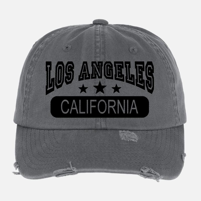 los angeles california Casquette vintage effet usé Flexfit