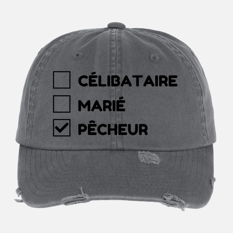Fishing - Fischerei - Pêche - Fish - Poisson Flexfit Vintage Destroyed Cap