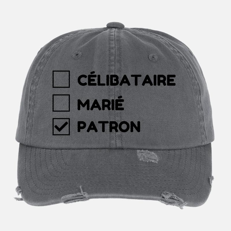 Manager / Patron / Travail / Métier / Chef Casquette vintage effet usé Flexfit