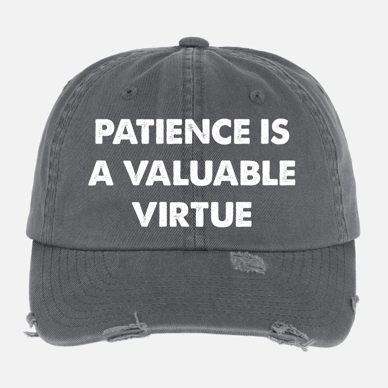 Geduld ist eine wertvolle Tugend Flexfit Vintage Destroyed Cap