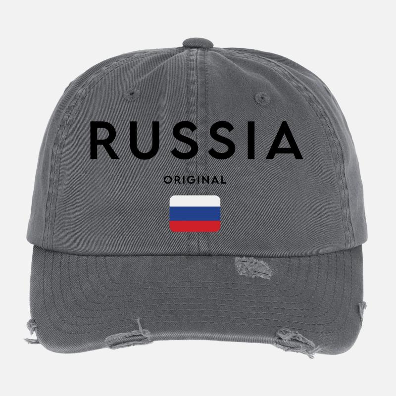 Fierté russe, design minimaliste et élégant Casquette vintage effet usé Flexfit