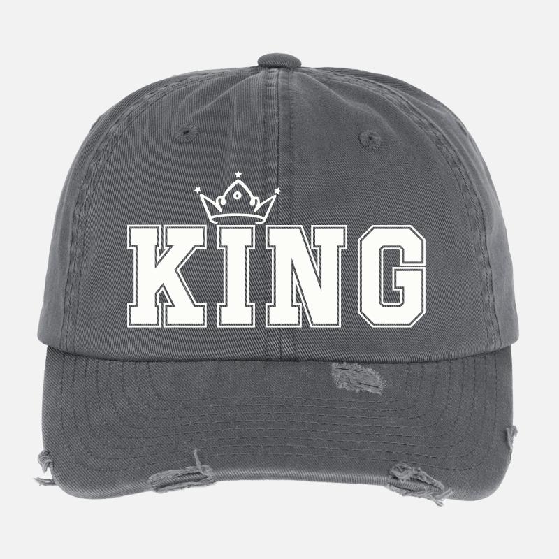 Konge Flexfit vintage cap med slidt look