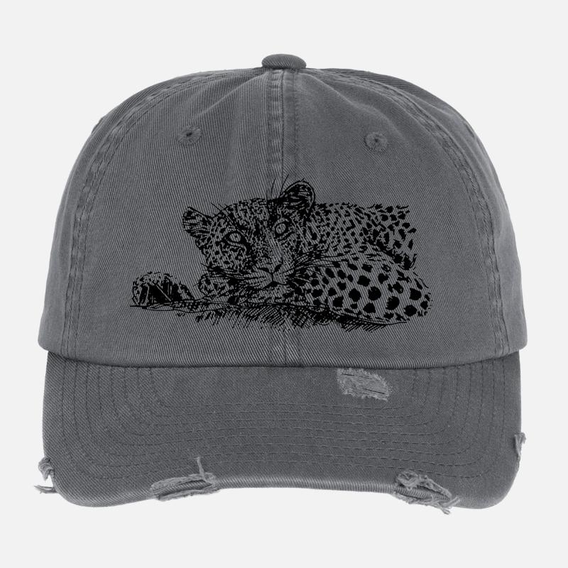 LEOPARD Flexfit Vintage Destroyed Cap