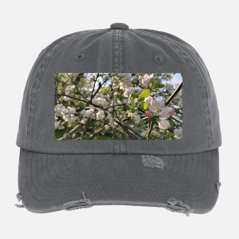 Kirschblütenzweige Frühling Flexfit Vintage Destroyed Cap