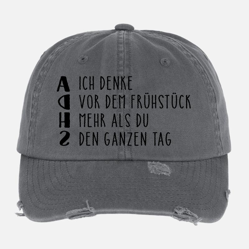 Déclaration provocante sur le TDAH Casquette vintage effet usé Flexfit