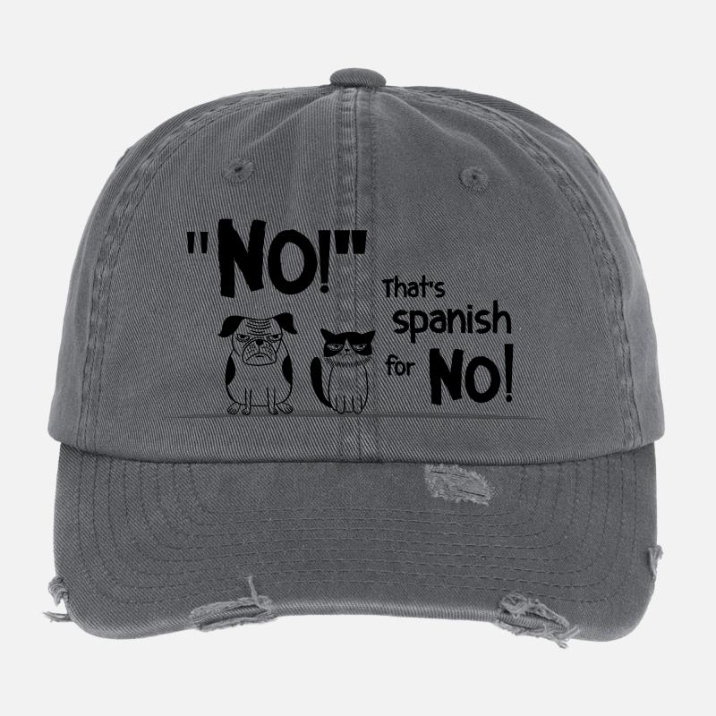 Non. Pas aujourd’hui. – Déclaration sarcastique disant Casquette vintage effet usé Flexfit