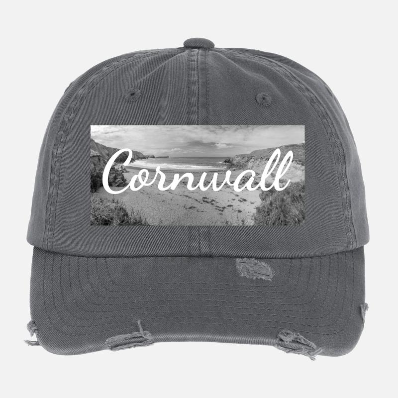Lettrage rétro à Cornwall en Angleterre Casquette vintage effet usé Flexfit