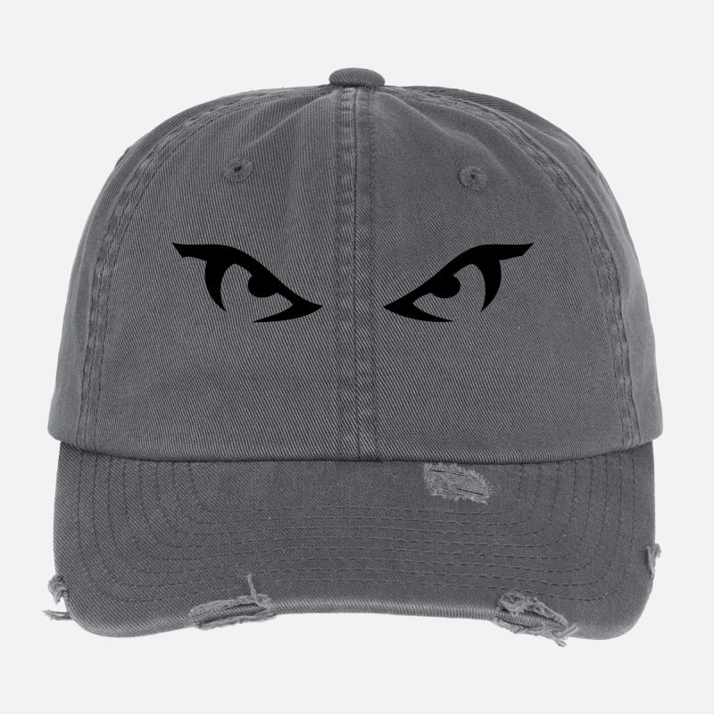 eyes_1 - Flexfit Vintage Destroyed Cap - Dunkelgrau