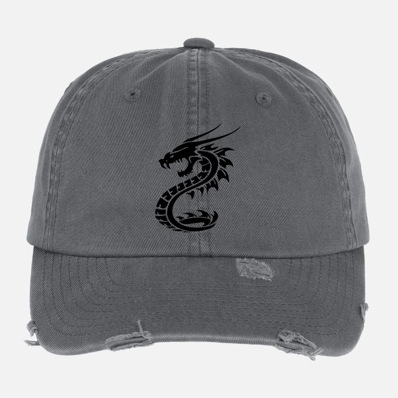 Drache Dragon 2 Flexfit Vintage Destroyed Cap