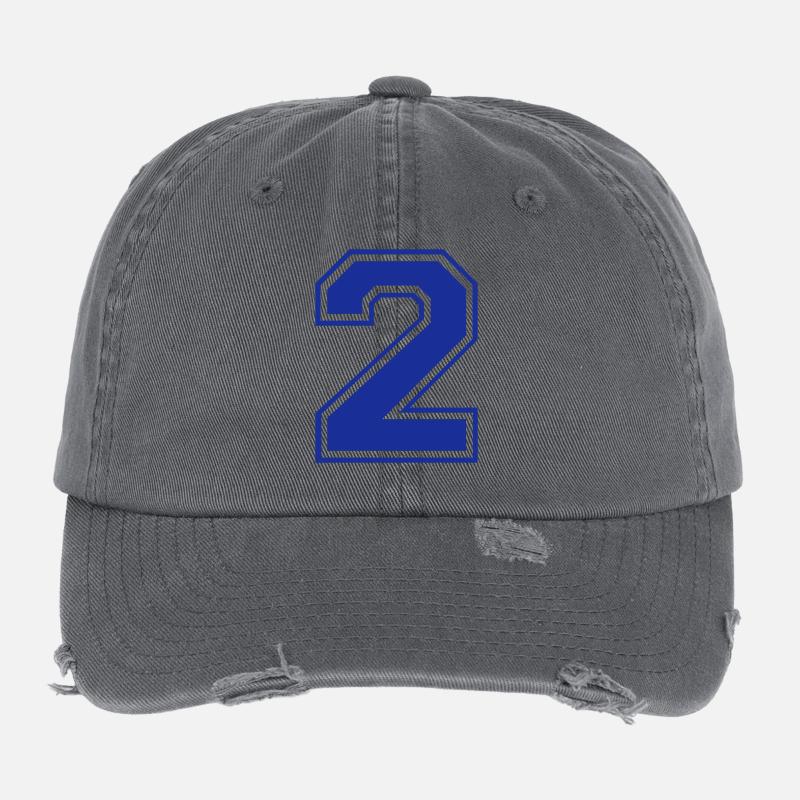 2 - Nummer - Zahl Flexfit Vintage Destroyed Cap