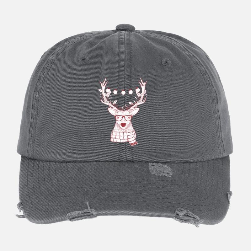 Refroidir Reindeer Conception Casquette vintage effet usé Flexfit