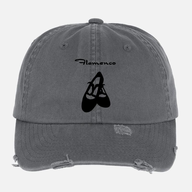 Flamencoschuhe mit Text Flexfit Vintage Destroyed Cap