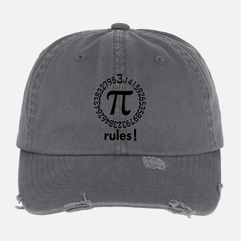Pi_rules_! Flexfit Vintage Destroyed Cap