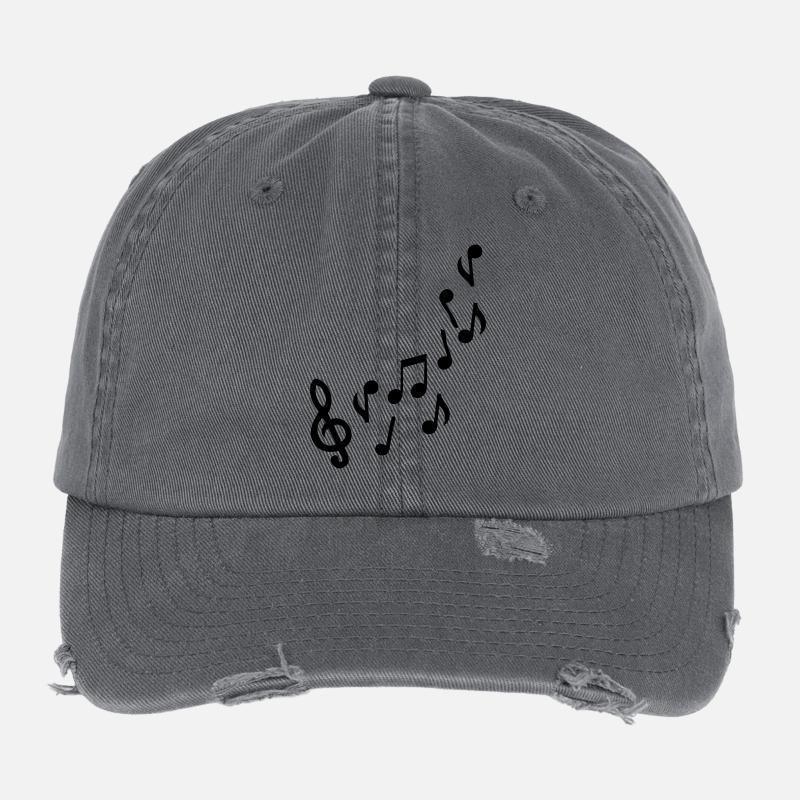 note de musique Casquette vintage effet usé Flexfit