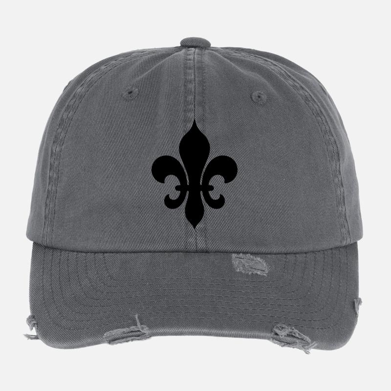Medieval Fleur de Lis Flexfit Vintage Destroyed Cap